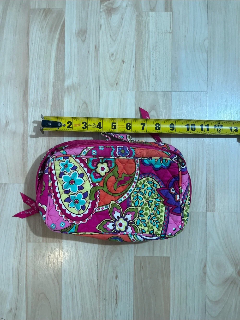 Vera Bradley Travel Toiletry Bag Makeup Case Toiletries Pink & Purple Floral 9x6